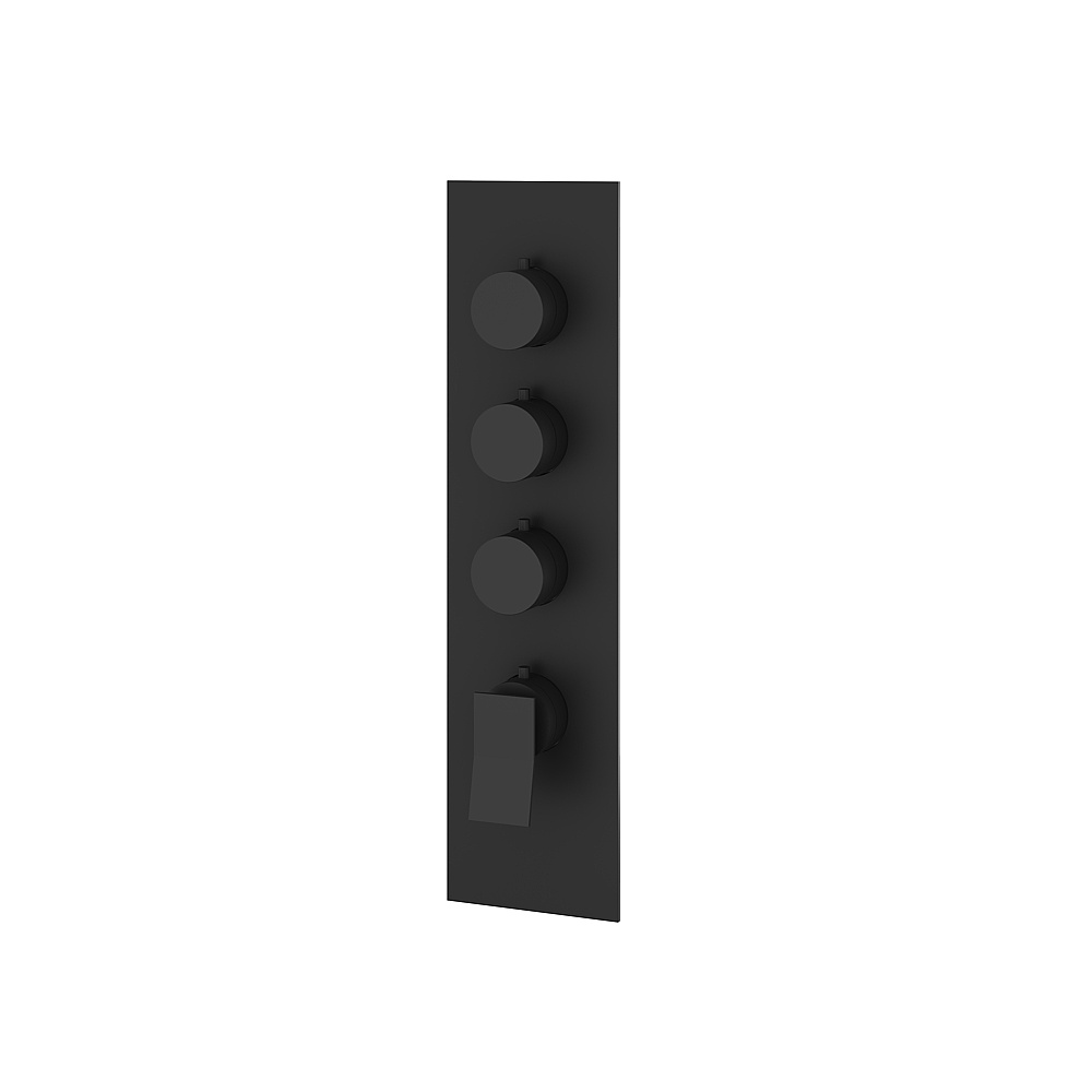 Aquabrass ABSTSR3319BK Chicane Trim Set for T12003 Valve - Black
