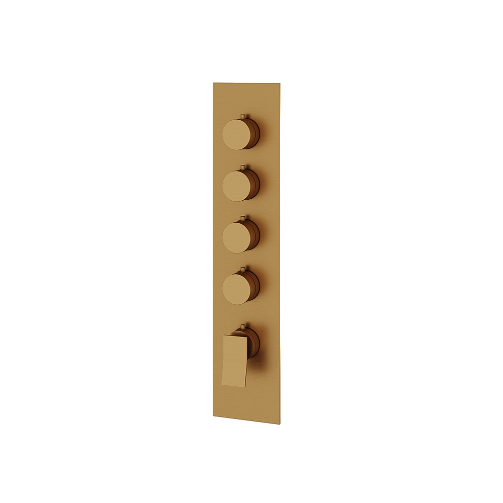 Aquabrass ABSTSR3419BGD Chicane Trim Set for T12004 Valve - Brushed Gold
