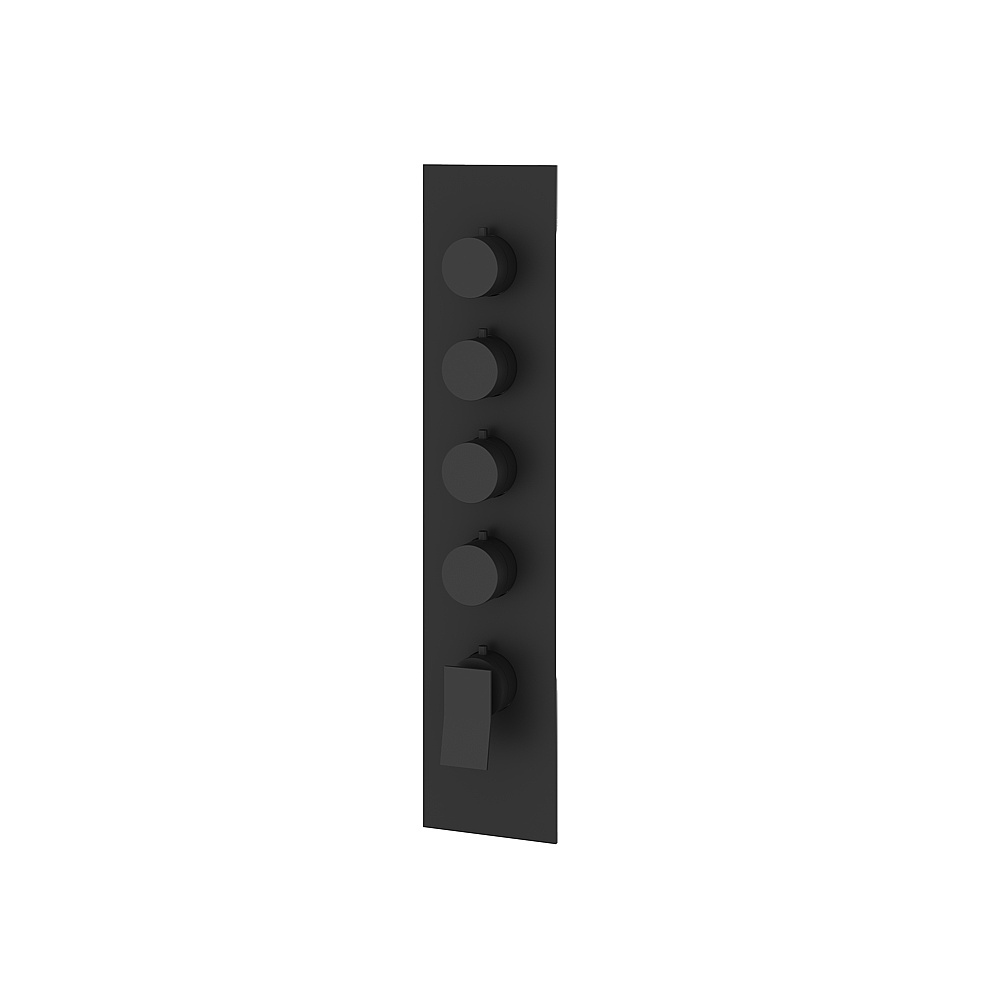 Aquabrass ABSTSR3419BK Chicane Trim Set for T12004 Valve - Black