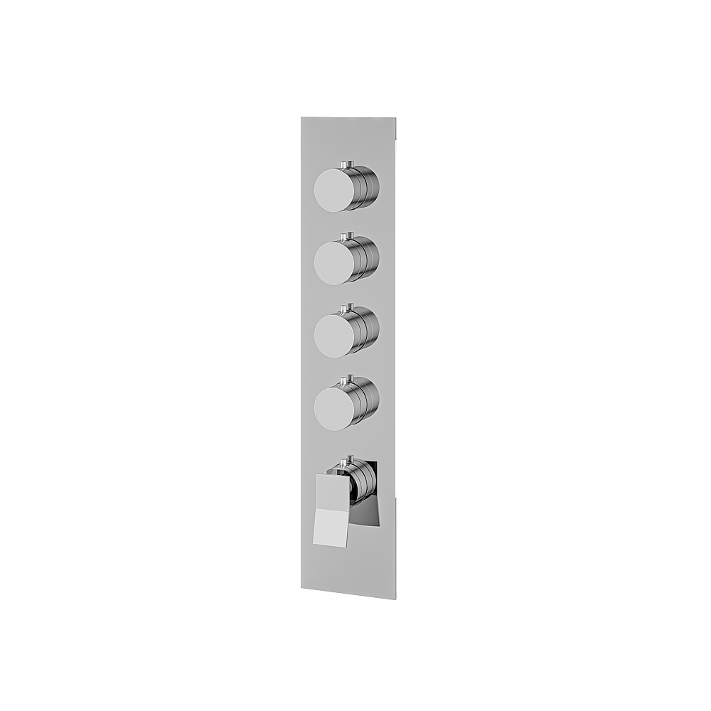 Aquabrass ABSTSR3419PC Chicane Trim Set for T12004 Valve - Polished Chrome