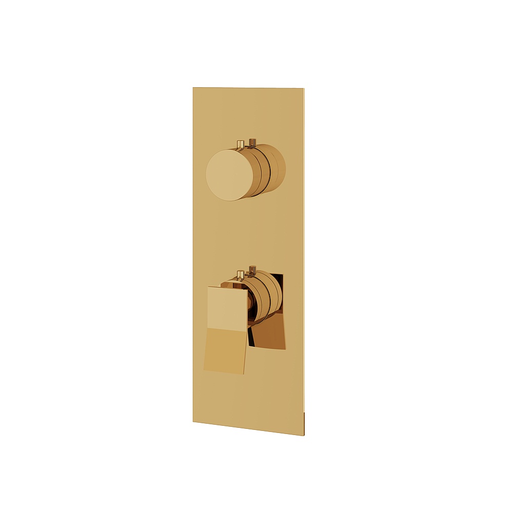Aquabrass ABSTSR9219PGD Chicane Trim Set 2-Way Non Shared for T12123 Valve - Polished Gold