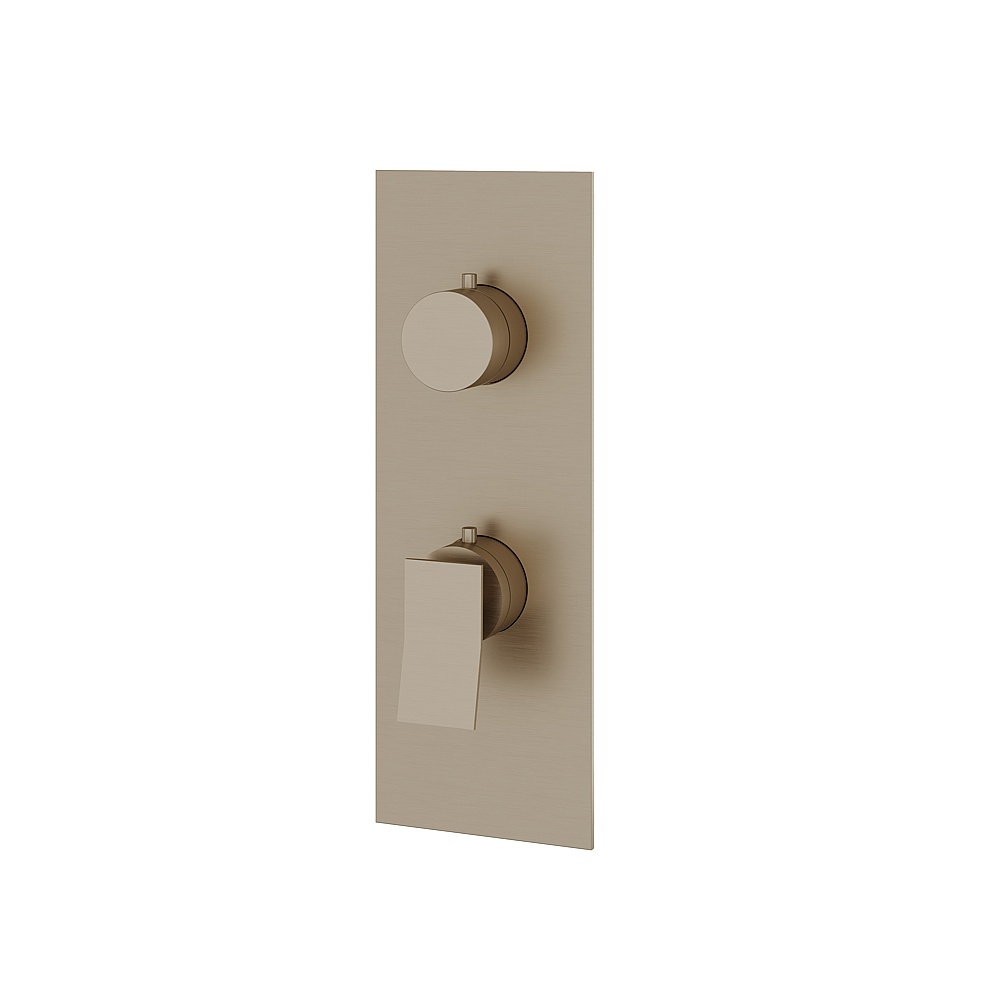 Aquabrass ABSTSR9319BN Chicane Trim Set 3-Way Non Shared for T12123 Valve - Brushed Nickel