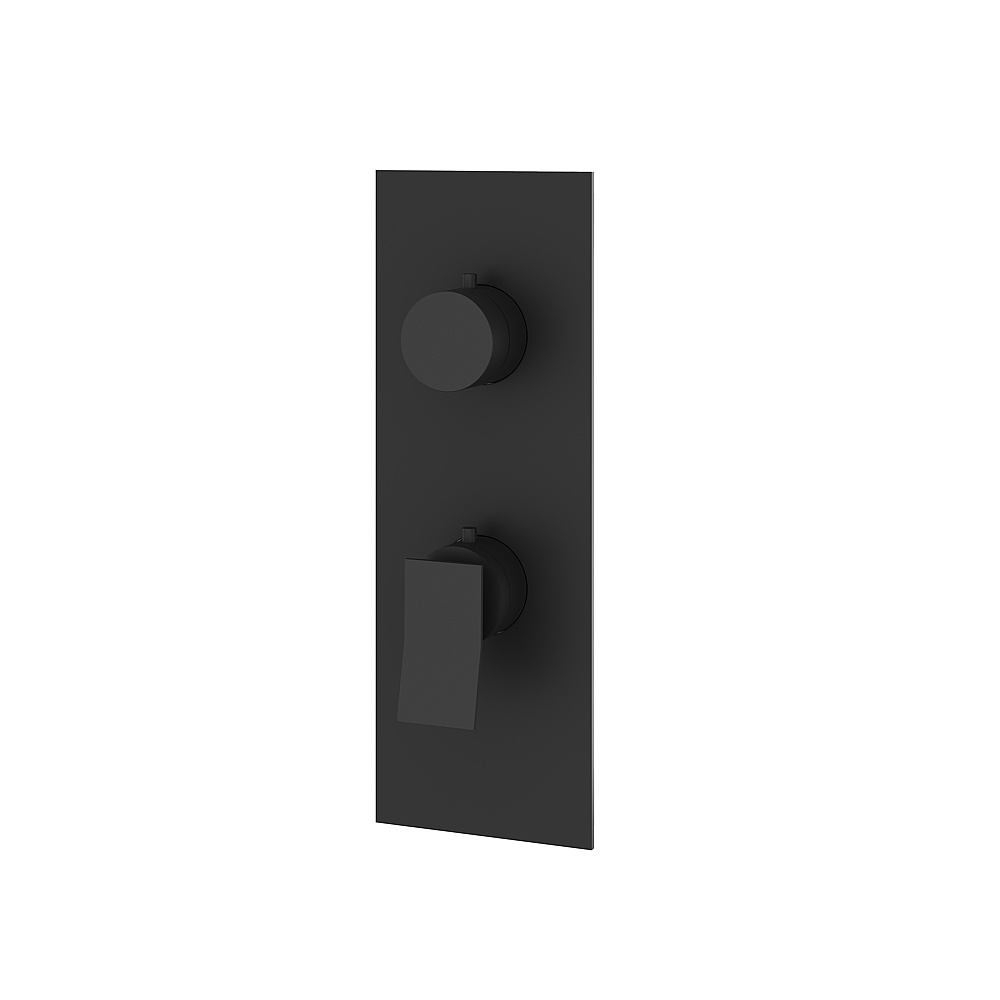 Aquabrass ABSTSR8319BK Chicane Trim Set 3-Way Shared for T12123 Valve - Black