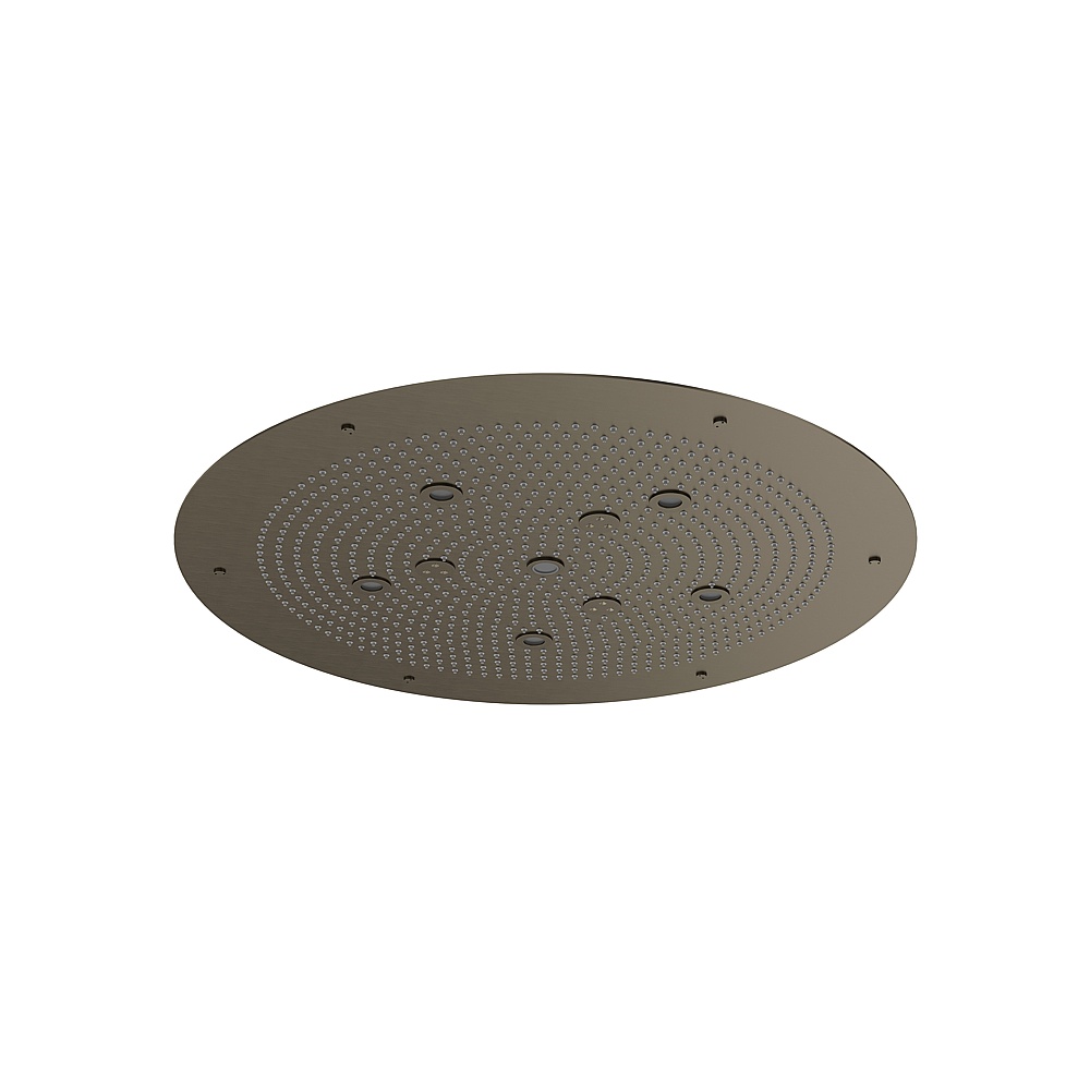 Aquabrass ABSC00936BBC Cura Spa 25" Round Recessed Rain Head - Brushed Black Chrome
