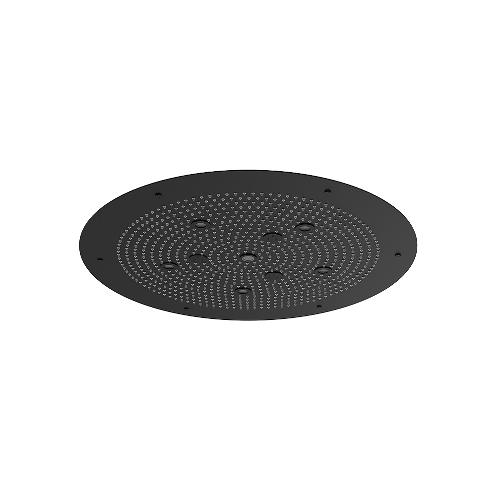 Aquabrass ABSC00936BK Cura Spa 25" Round Recessed Rain Head - Black