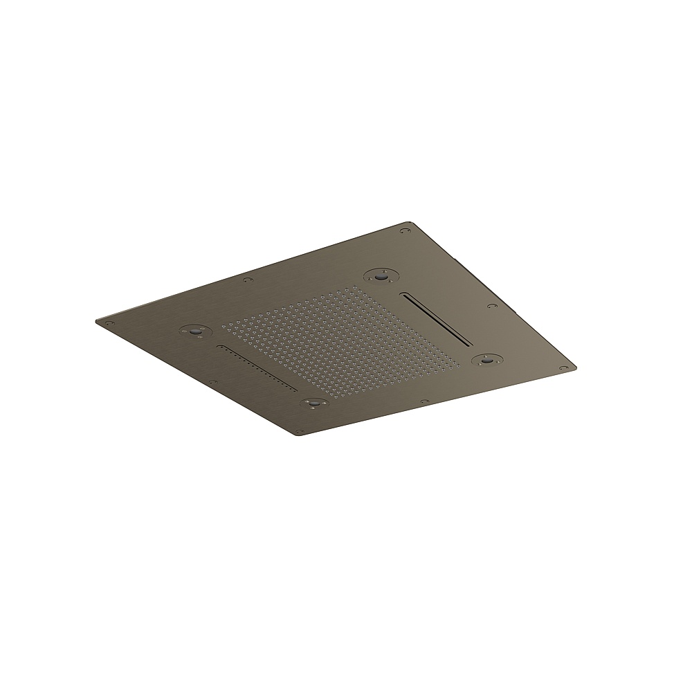 Aquabrass ABSCNN928BBC Cura Spa 24" x 24" Recessed Rain Head - Brushed Black Chrome