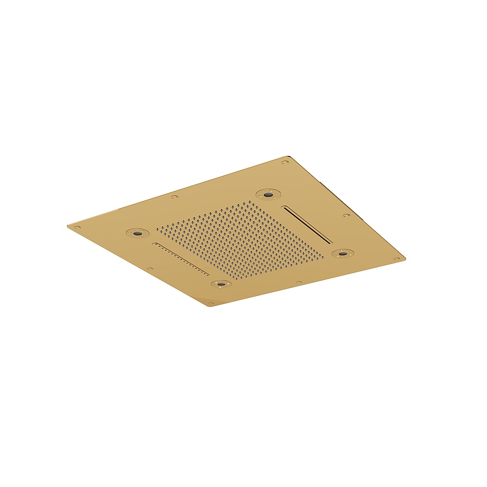 Aquabrass ABSCNN928PGD Cura Spa 24" x 24" Recessed Rain Head - Polished Gold