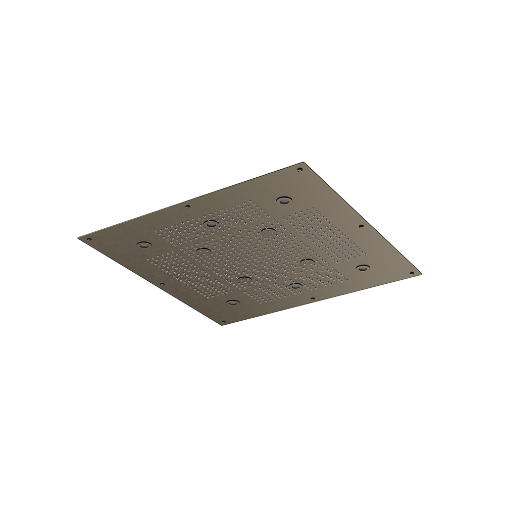 Aquabrass ABSCNN925BBC Cura Spa 24" x 24" Recessed Rain Head - Brushed Black Chrome
