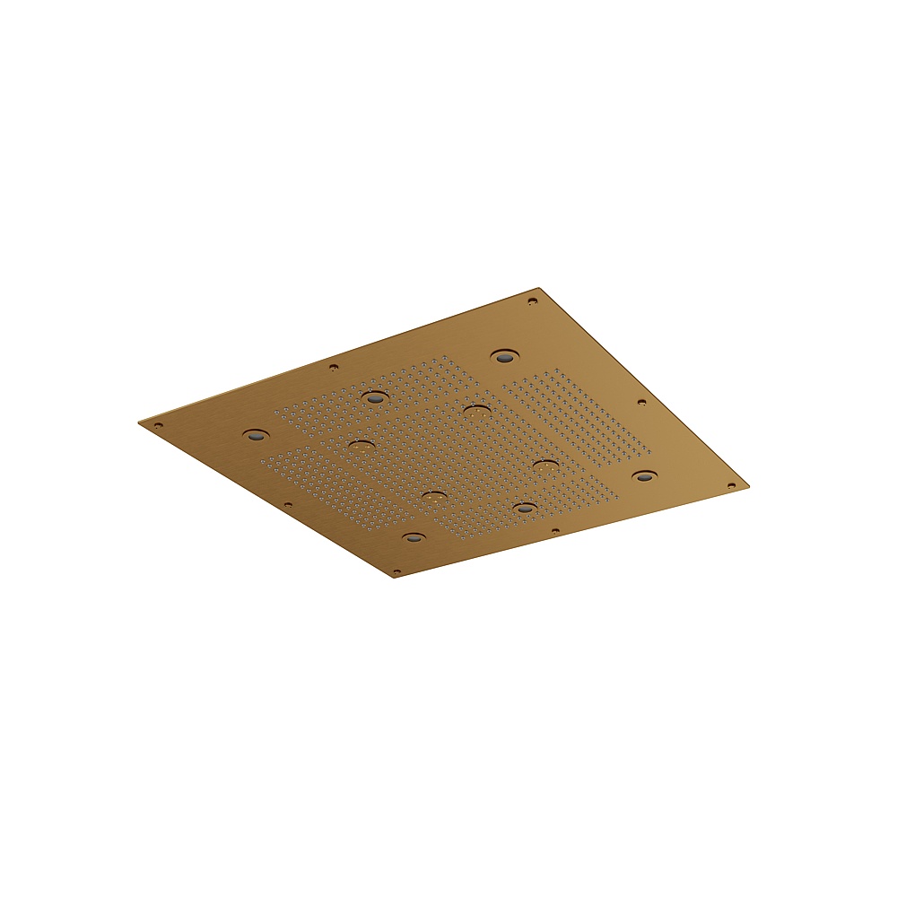 Aquabrass ABSCNN925BGD Cura Spa 24" x 24" Recessed Rain Head - Brushed Gold