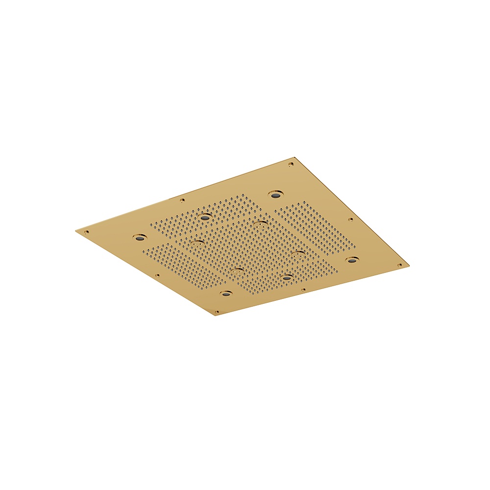 Aquabrass ABSCNN925PGD Cura Spa 24" x 24" Recessed Rain Head - Polished Gold