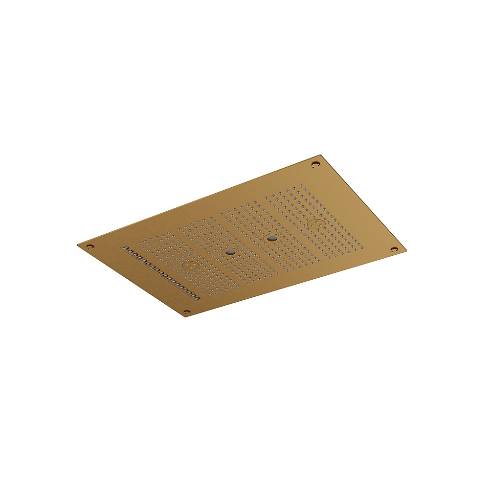 Aquabrass ABSCNN922BGD Cura Spa 22" x 15" Recessed Rain Head - Brushed Gold