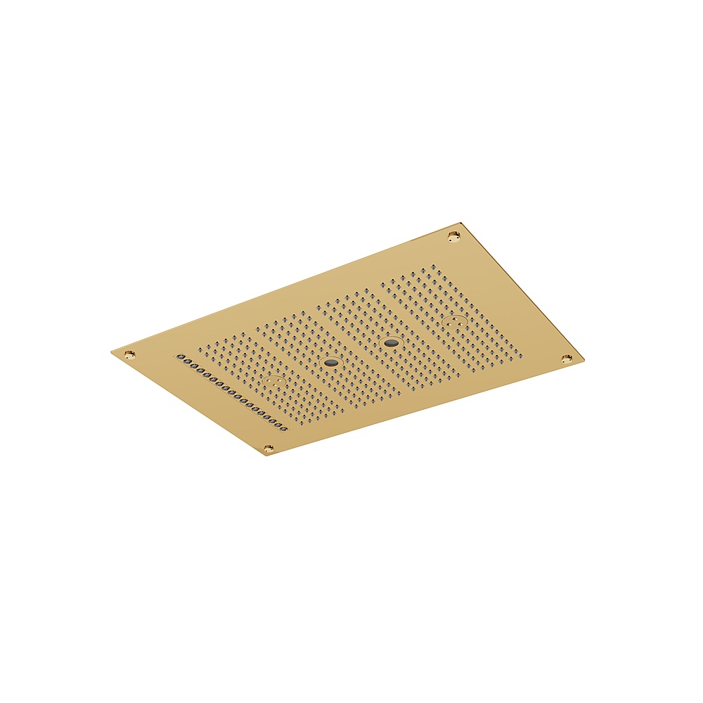 Aquabrass ABSCNN922PGD Cura Spa 22" x 15" Recessed Rain Head - Polished Gold