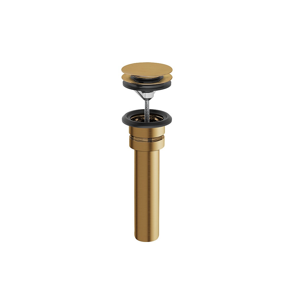 Aquabrass ABDRUNI99BGD Universal Push Pop-Up Drain - Brushed Gold