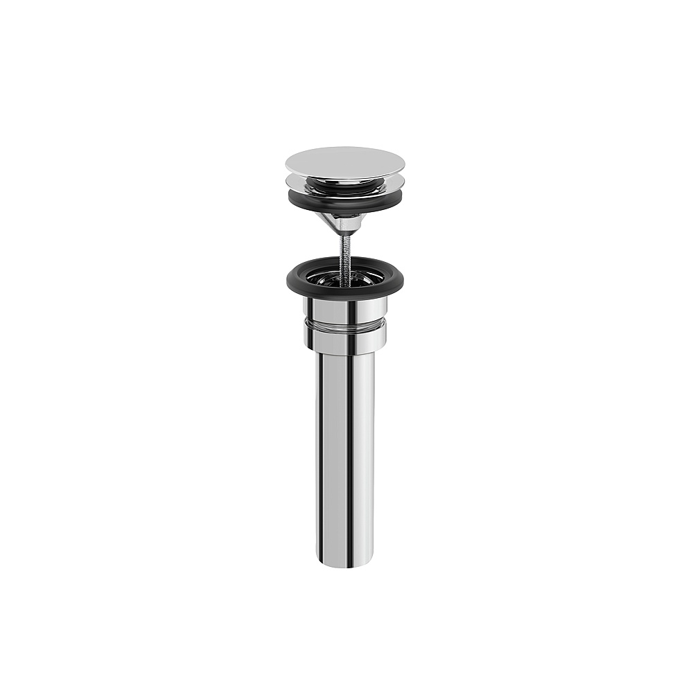 Aquabrass ABDRUNI99PC Universal Push Pop-Up Drain - Polished Chrome