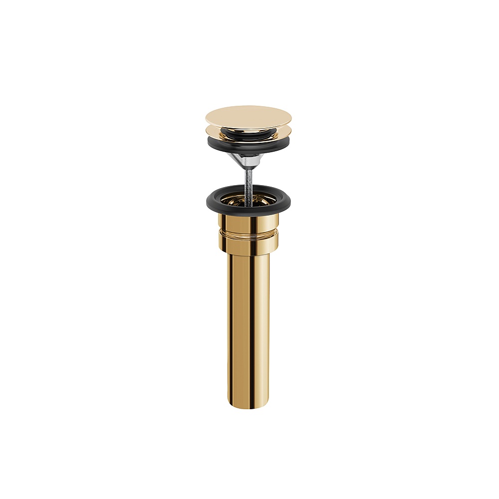 Aquabrass ABDRUNI99PGD Universal Push Pop-Up Drain - Polished Gold