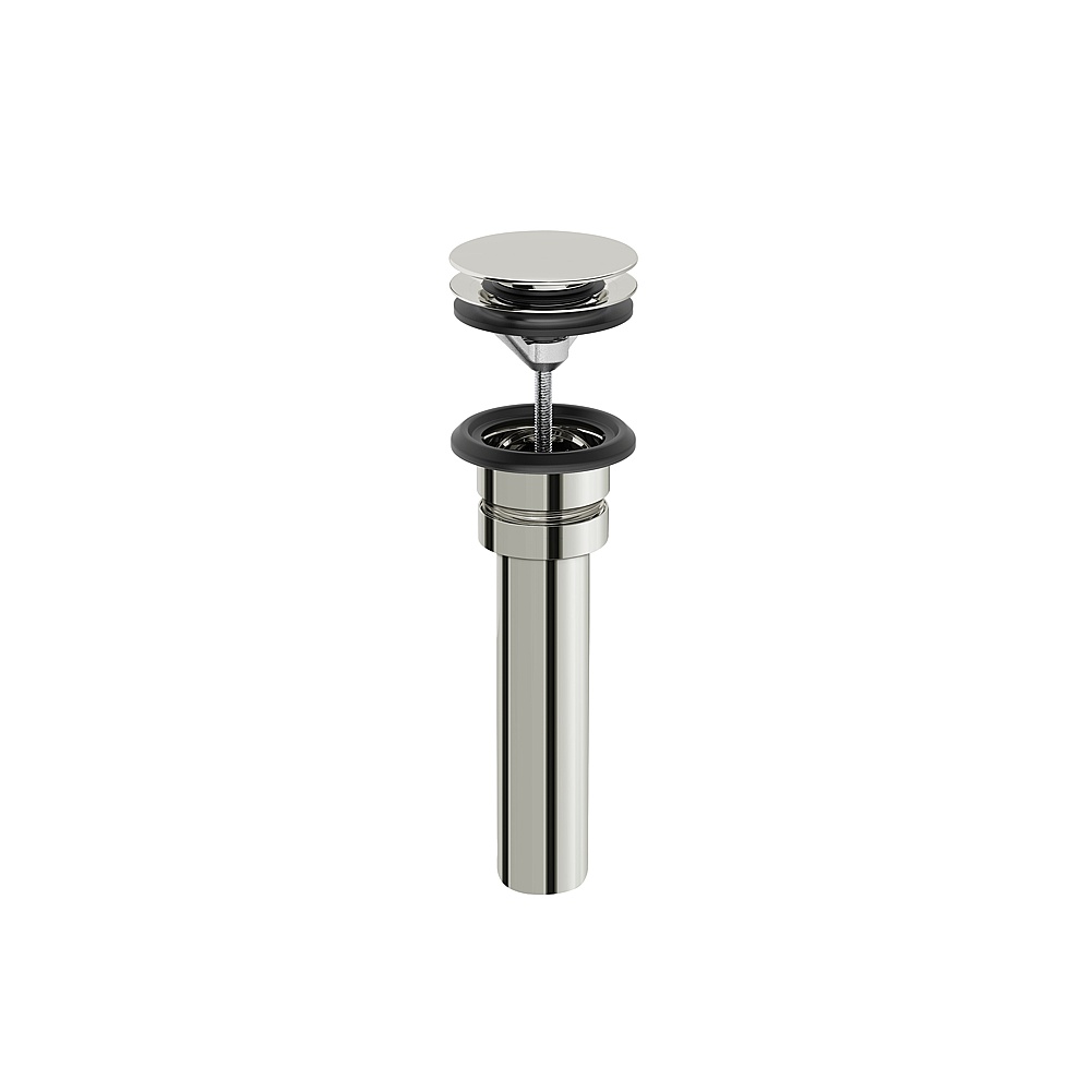 Aquabrass ABDRUNI99PN Universal Push Pop-Up Drain - Polished Nickel