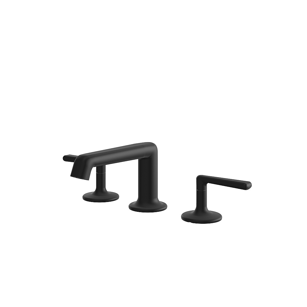 Aquabrass ABFB42016BK Forum Widespread Lavatory Faucet - Black