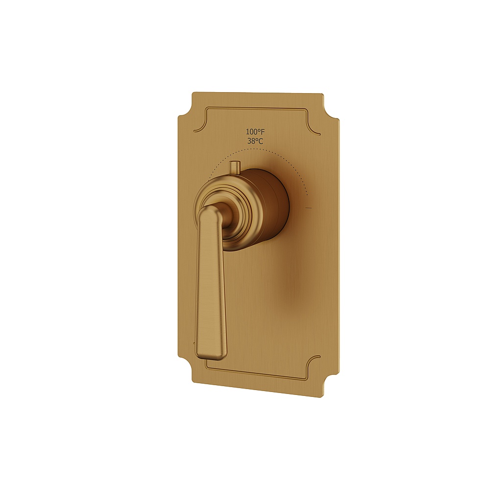 Aquabrass ABSTC3042BGD Forum Trim Set for T12000 Valve - Brushed Gold
