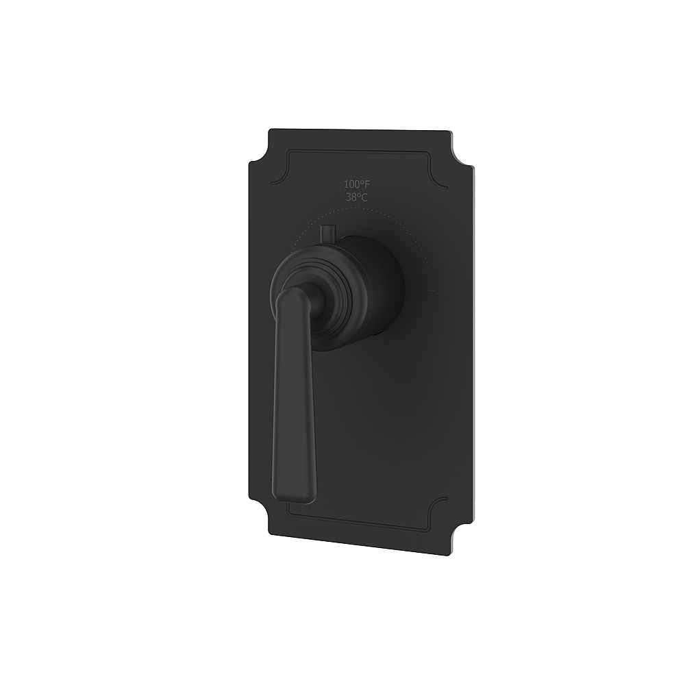 Aquabrass ABSTC3042BK Forum Trim Set for T12000 Valve - Black
