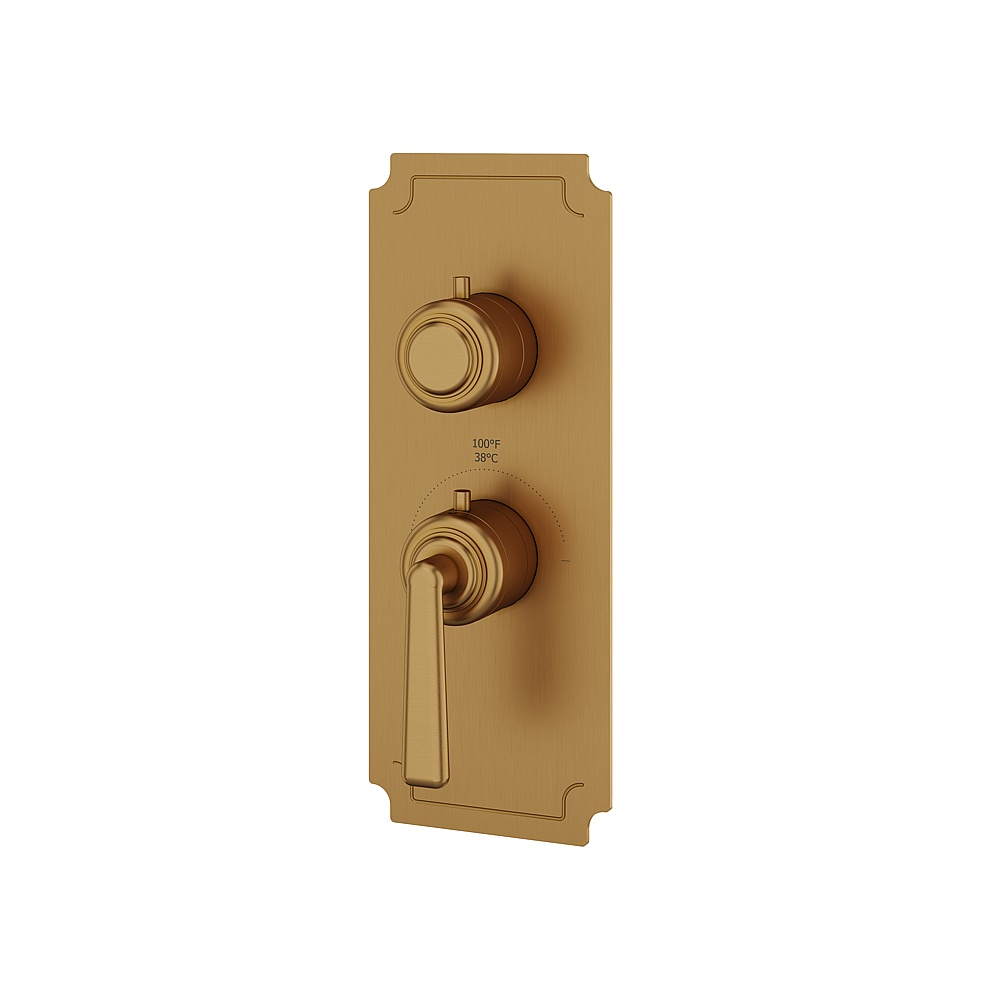 Aquabrass ABSTC3142BGD Forum Trim Set for T12001 Valve - Brushed Gold