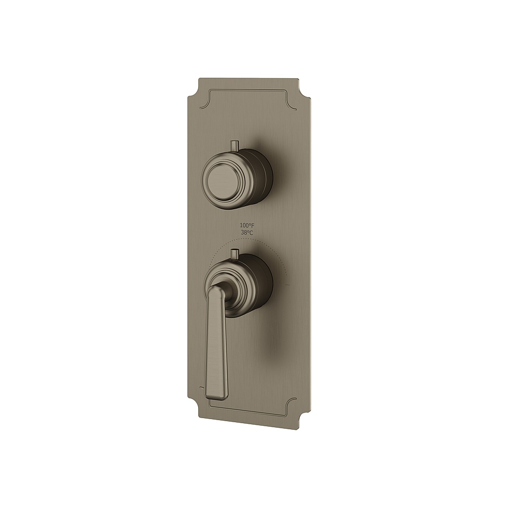 Aquabrass ABSTC3142BBC Forum Trim Set for T12001 Valve - Brushed Black Chrome