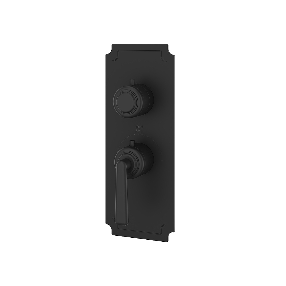 Aquabrass ABSTC3142BK Forum Trim Set for T12001 Valve - Black