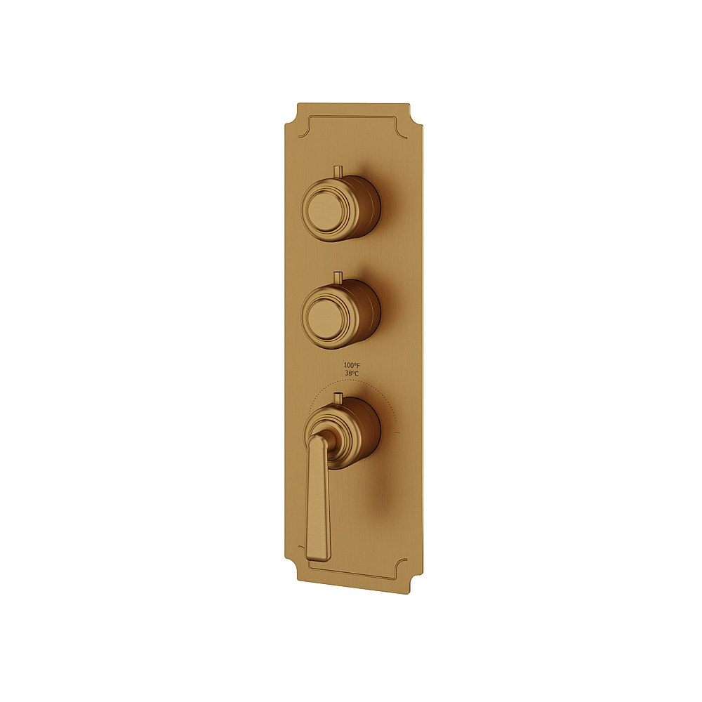 Aquabrass ABSTC3242BGD Forum Trim Set for T12002 Valve - Brushed Gold