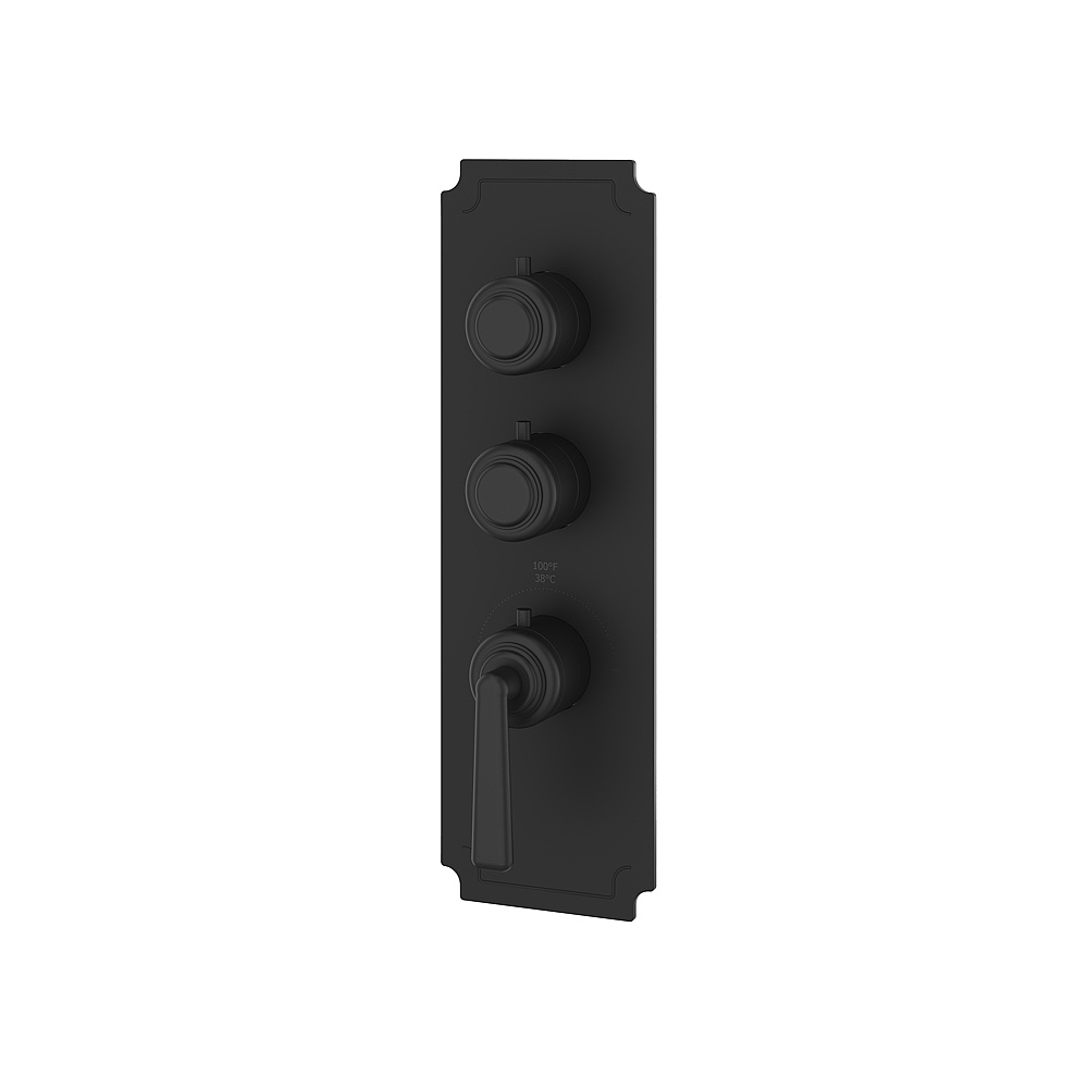 Aquabrass ABSTC3242BK Forum Trim Set for T12002 Valve - Black