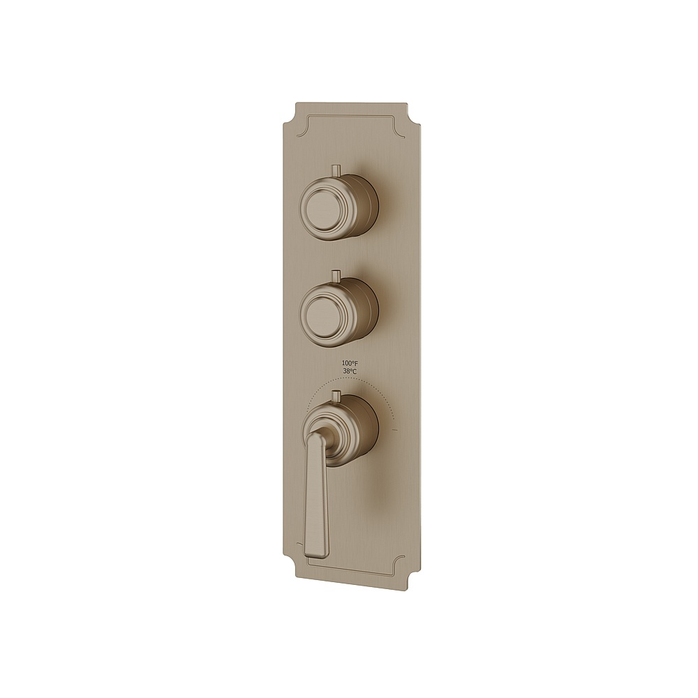 Aquabrass ABSTC3242BN Forum Trim Set for T12002 Valve - Brushed Nickel