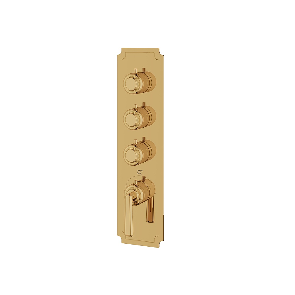 Aquabrass ABSTC3342PGD Forum Trim Set for T12003 Valve - Polished Gold