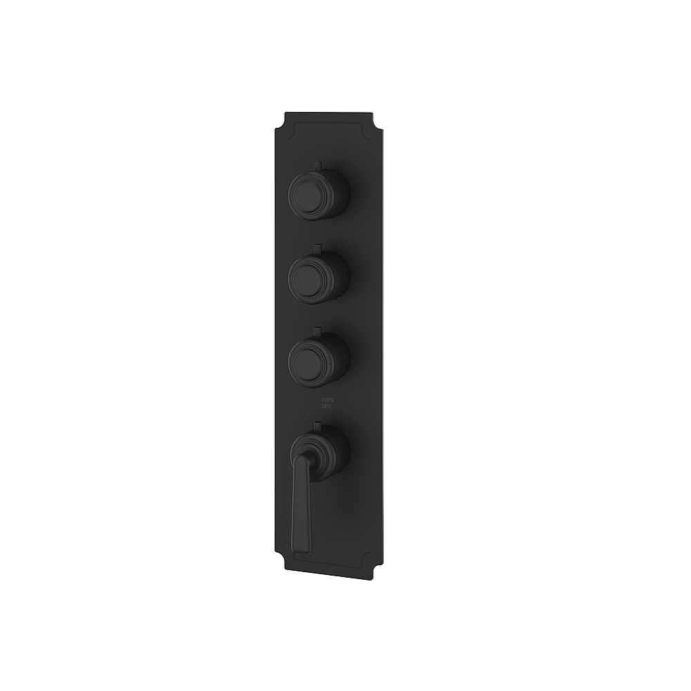 Aquabrass ABSTC3342BK Forum Trim Set for T12003 Valve - Black