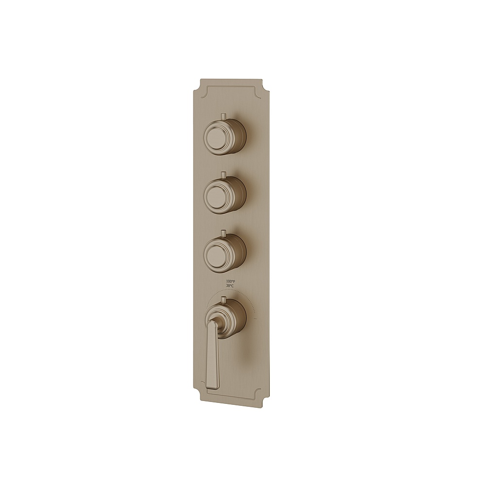 Aquabrass ABSTC3342BN Forum Trim Set for T12003 Valve - Brushed Nickel