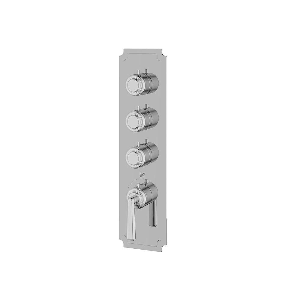 Aquabrass ABSTC3342PC Forum Trim Set for T12003 Valve - Polished Chrome