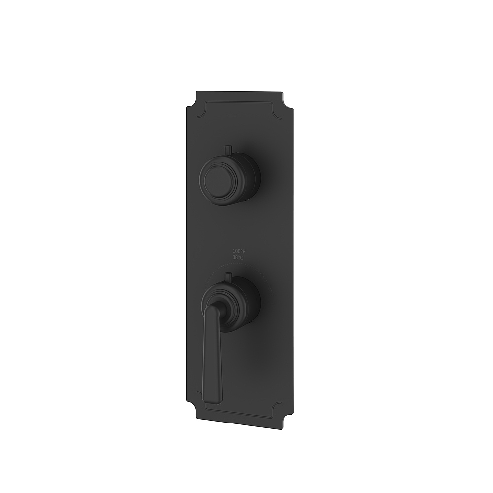 Aquabrass ABSTC8242BK Forum Trim Set 2-Way for T12123 Valve - Black