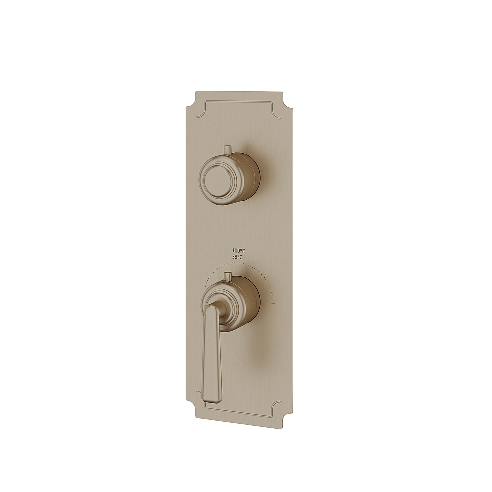 Aquabrass ABSTC8342BN Forum Trim Set 3-Way Shared for T12123 Valve - Brushed Nickel