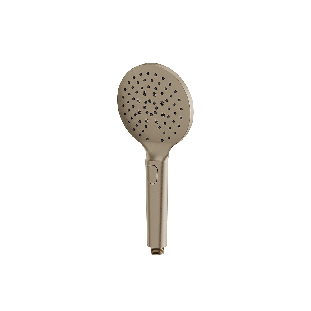 Aquabrass ABHS85265BN Round Handshower with Push Button with 3 Functions - Brushed Nickel