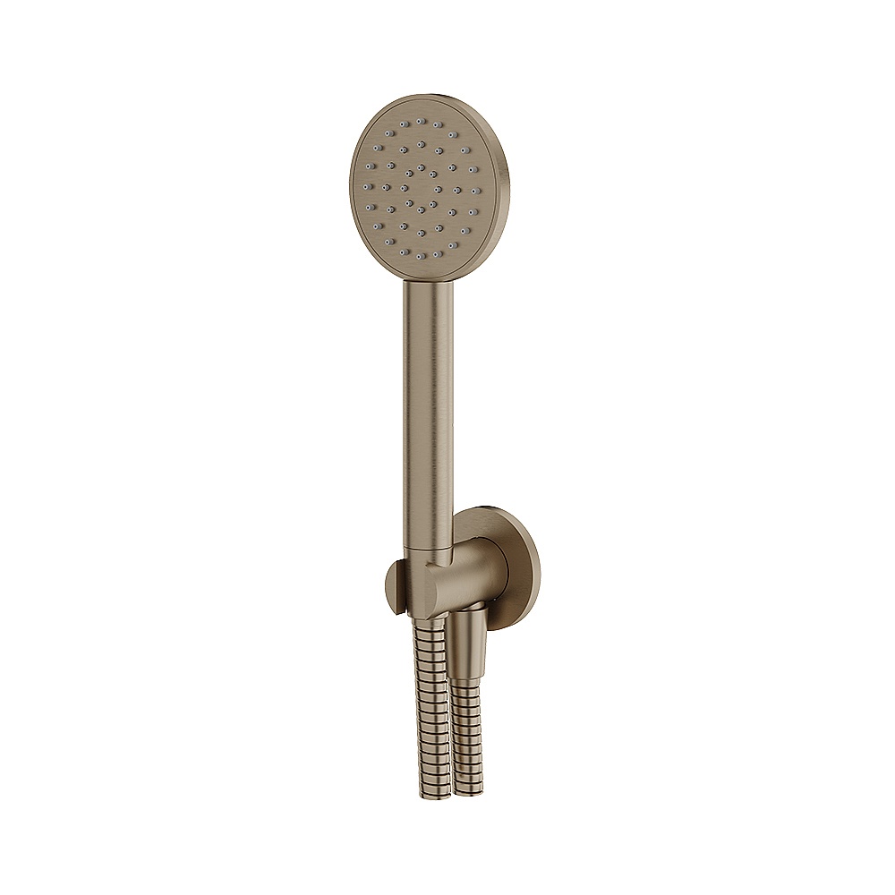 Aquabrass ABSCHSS365BN Round Handshower Set - Brushed Nickel