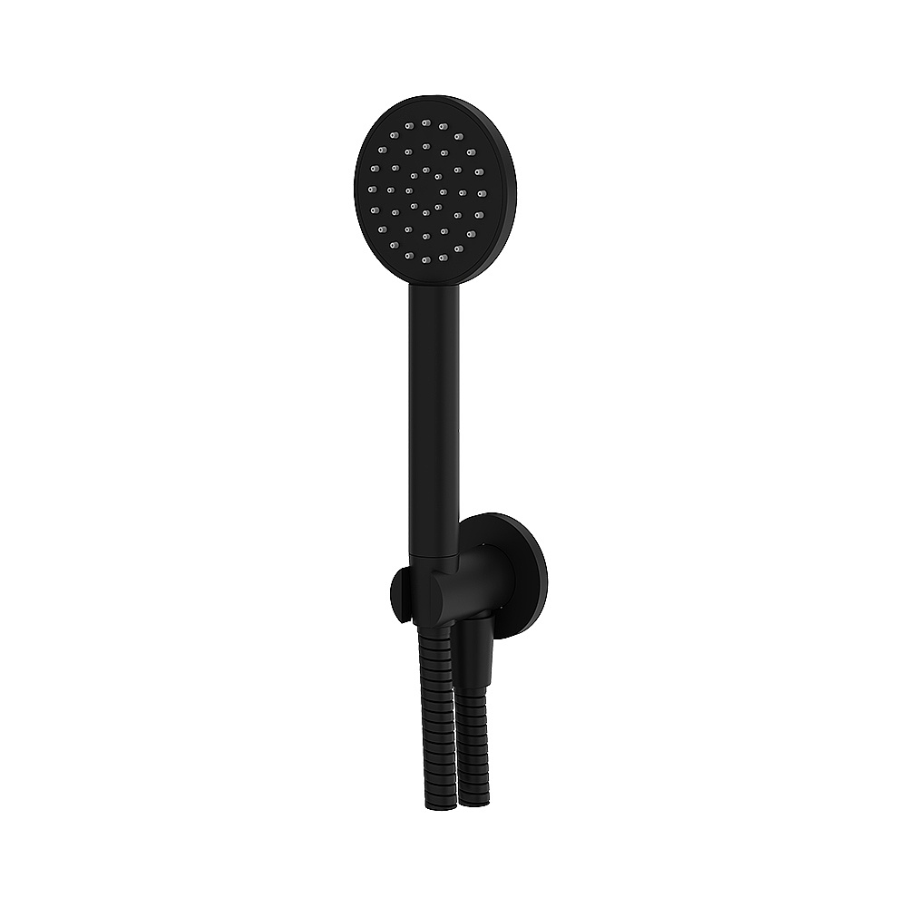Aquabrass ABSCHSS365BK Round Handshower Set - Black