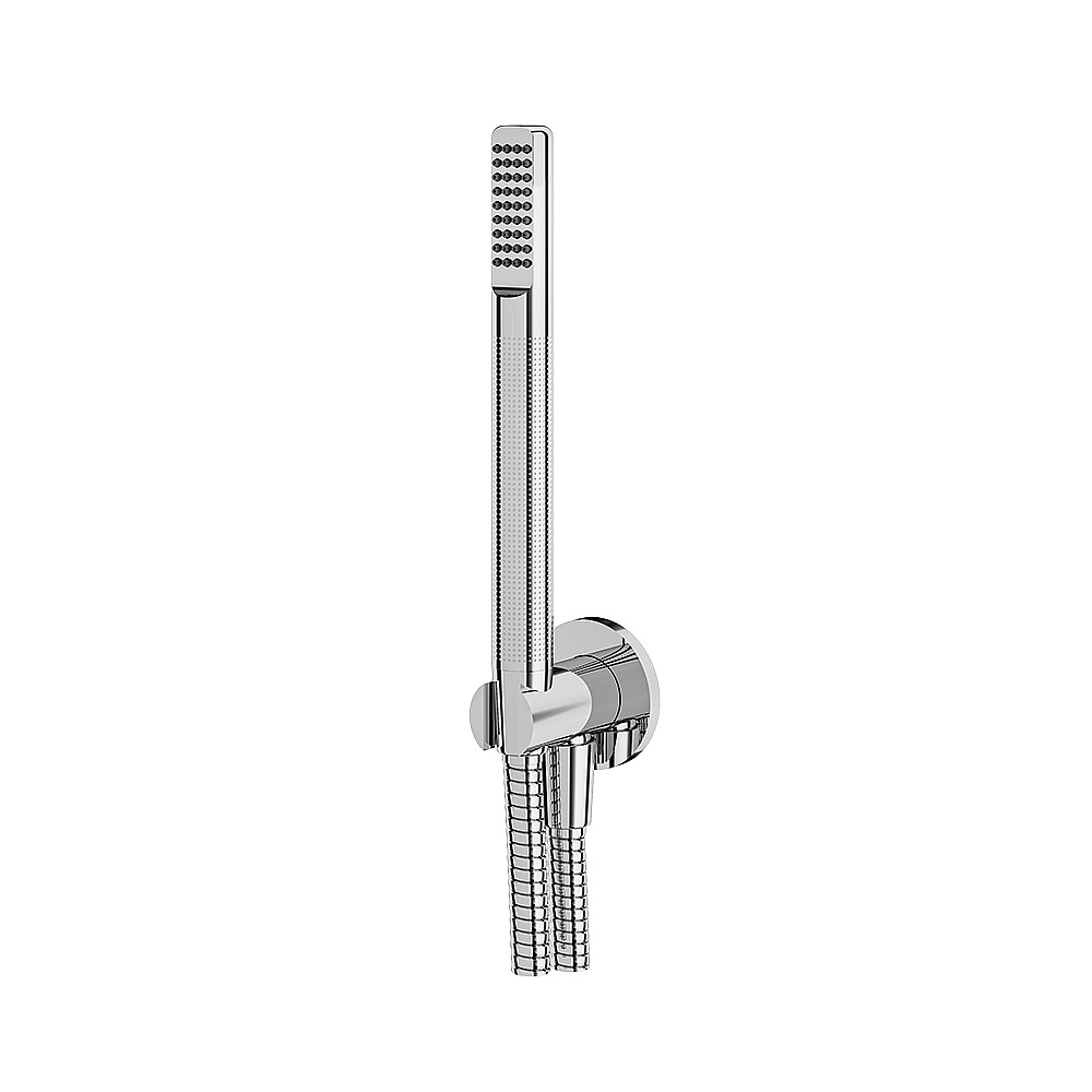 Aquabrass ABSCHSS364PC Round Handshower Set with Tubular Shower - Polished Chrome