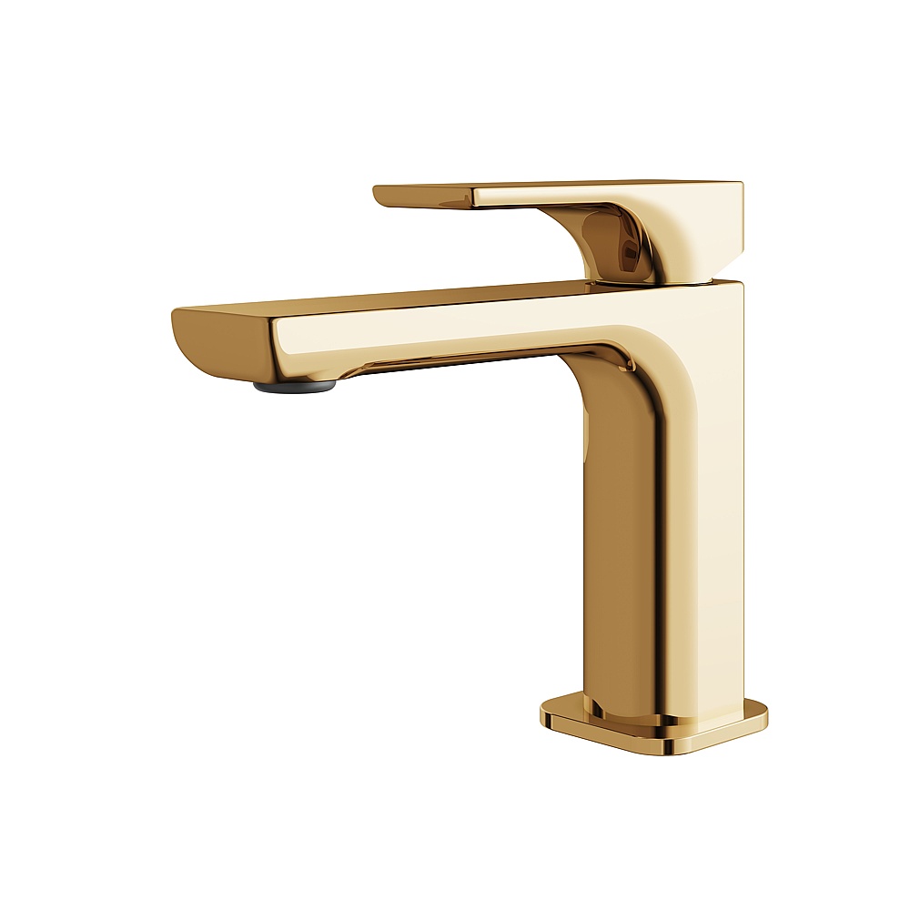 Aquabrass ABFB6A14PGD Hask Single-Hole Lavatory Faucet - Polished Gold