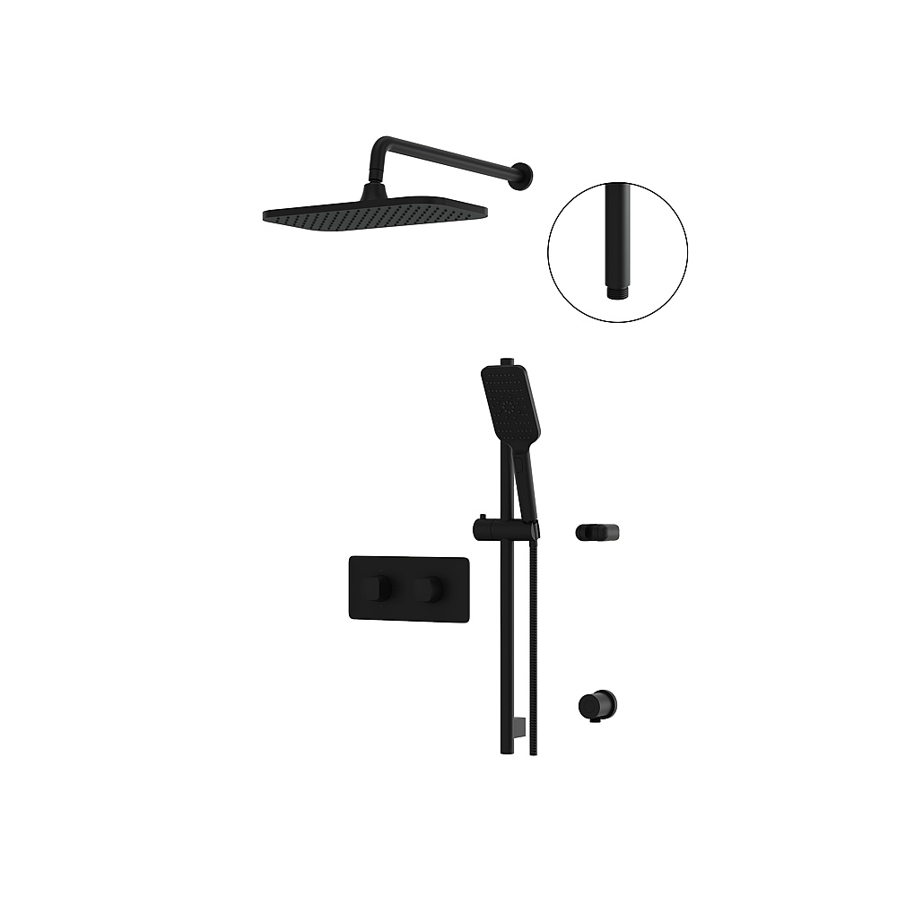 Aquabrass ABSZINABOX01GEBK Inabox Shower Faucet 2-Way Non Shared - Electro Black