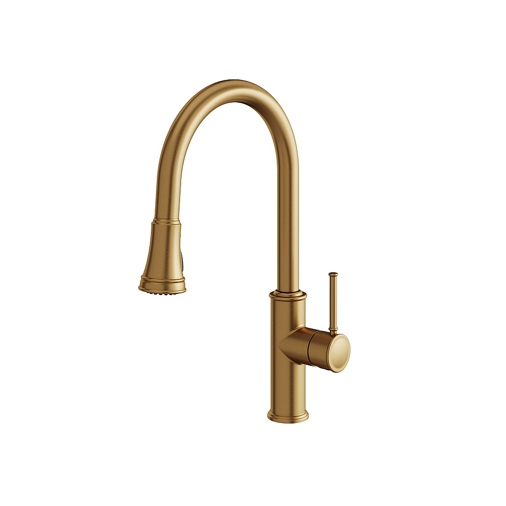 Aquabrass ABFK6845NBGVD Margherita Pull-Down 2 Stream Kitchen Faucet - Brushed Gold