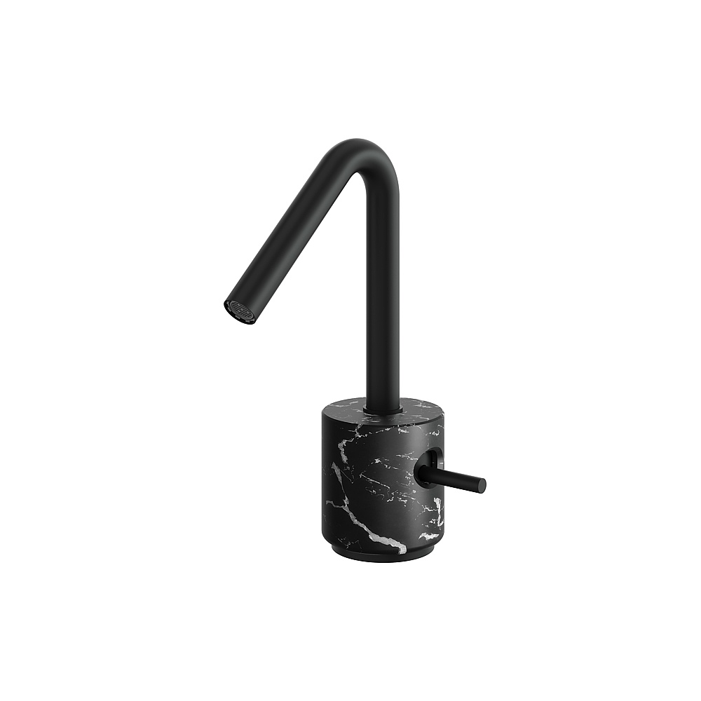 Aquabrass ABFBCL14NMBK Marmo Single-Hole Lavatory Faucet - Black Marquina Black