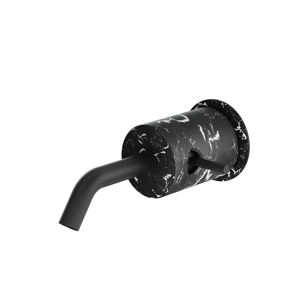 Aquabrass ABFBCL28NMBK Marmo Wall Lavatory Faucet - Black Marquina Black