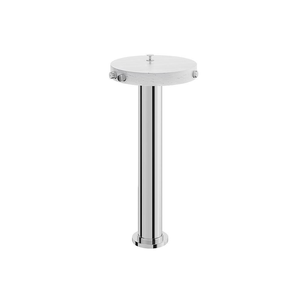 Aquabrass ABFBCL85BCPC Marmo Floor Tub Filler with Hidden Handshower - White Carrara Polished Chrome