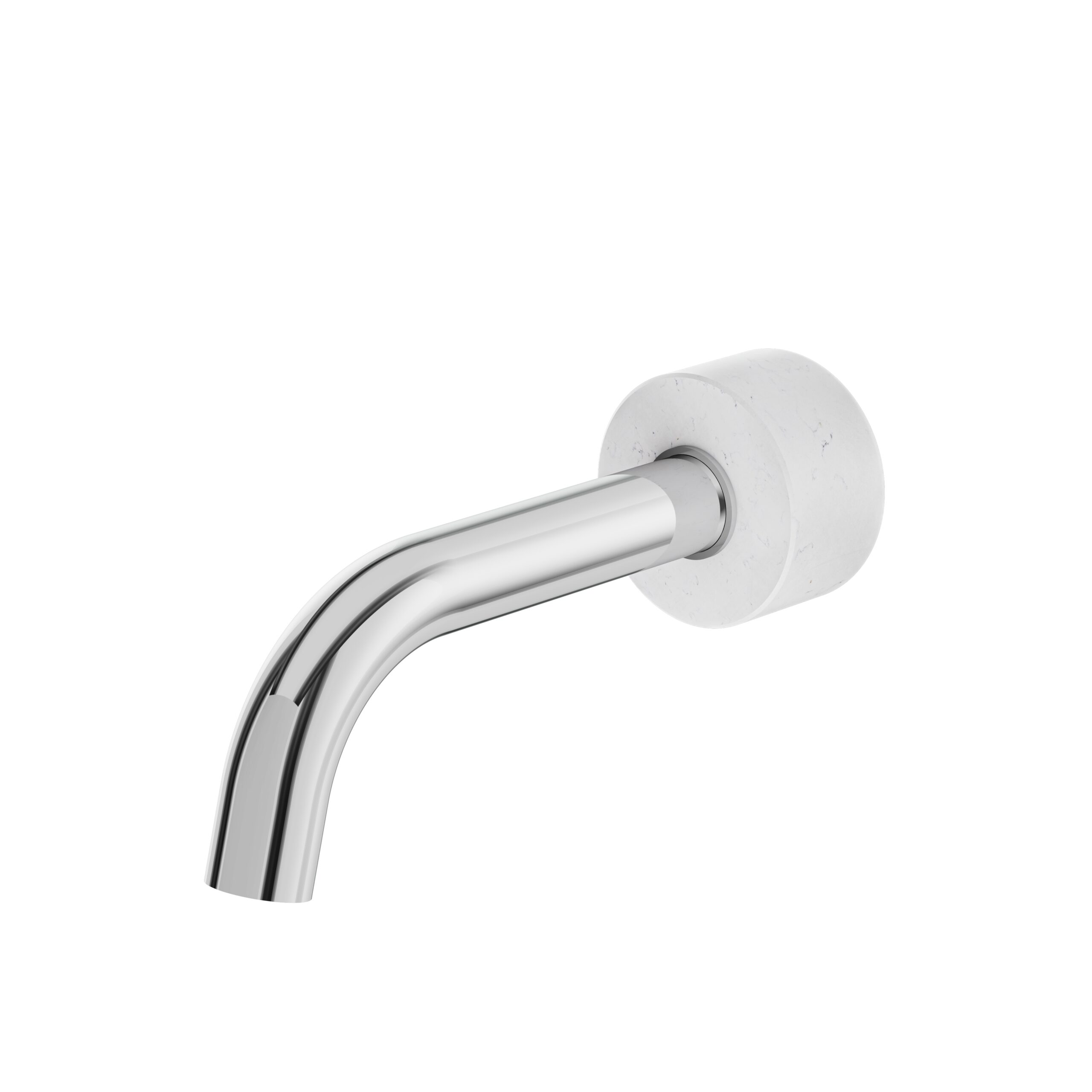 Aquabrass ABSCCL32BCPC Marmo Wall Tub Spout - White Carrara Polished Chrome