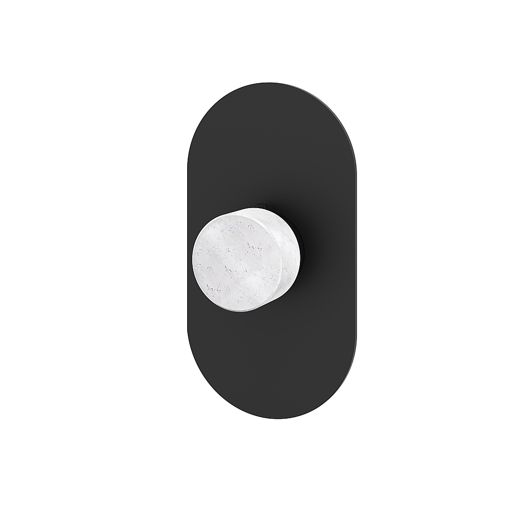 Aquabrass ABSTRM00BCBK Marmo Trim Set for T12000 Valve - White Carrara Black