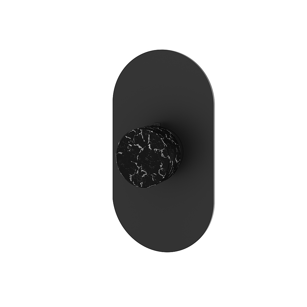 Aquabrass ABSTRM00NMBK Marmo Trim Set for T12000 Valve - Black Marquina Black