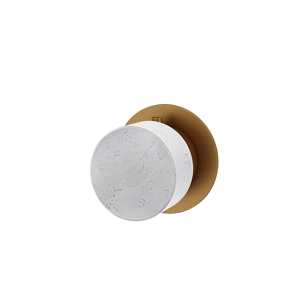 Aquabrass ABSTRM92BCBGD Marmo Trim 2-Way for 61934 Valve - White Carrara Brushed Gold