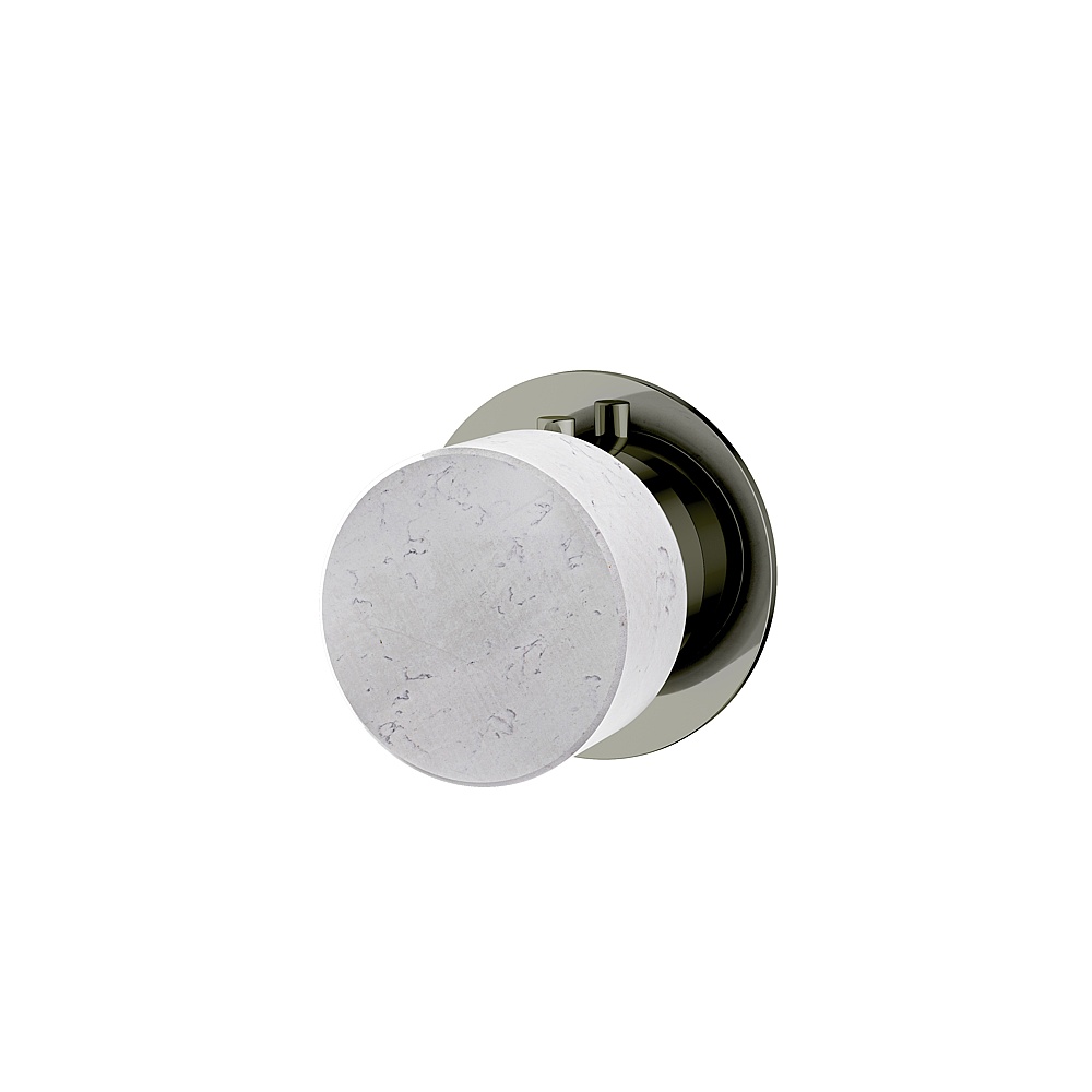 Aquabrass ABSTRM92BCPN Marmo Trim 2-Way for 61934 Valve - White Carrara Polished Nickel